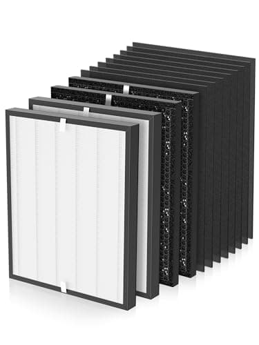 Ecofort 3000 Replacement Filters Compatible with Air Doctor 3000 & 3000M Air Purifiers, Includes 2 Premium Filter, 2 Carbon Filters, 8 Pre-Filters, Comparable to ADF3001, ADF3002, ADF3003