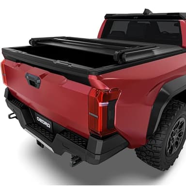 OEDRO Soft Tri-fold Truck Bed Tonneau Cover Compatible with Toyota Tacoma 2024 2025 2026 with 5ft Bed, with Track Rail System(Excl. Trail)