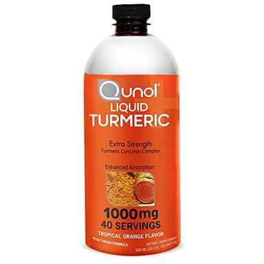 Qunol Liquid Turmeric Curcumin with Black Pepper 1000 Milligram, Supports Healthy Inflammation Response and Joint Support, Dietary Supplement, Extra Strength, 40 Servings, 20.3 fl oz (pack of 1)