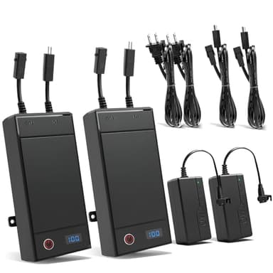 Xpopox 2 Pack Battery Packs for Reclining Furniture - 2500mAh with LCD Display for Electric Recliners, Power Sofas, Lift Chairs and Couch - only Compatible with 2-Pin Connector Motion Furniture