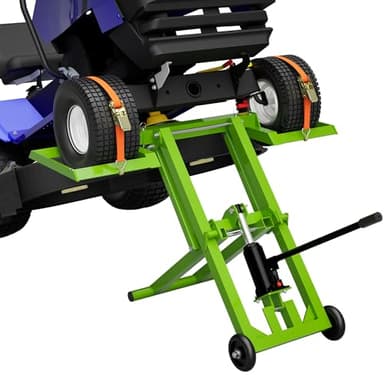 Riding Mower Lift,500 lbs Capacity Lawn Mower Lift Jack with Hydraulic Jack,Foldable Design for Zero Turn Mower Lift and Garden Tractors, Green