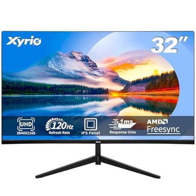Computer Monitor, 4K Computer Monitor (3840 x2160) up to 120Hz, Gaming Monitor 32", Gaming Monitors w/ 99% sRGB, AMD FreeSync, IPS Panel,Computer Monitors w/ 1ms Display, VESA Mountable, Black