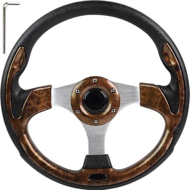 Golf Cart Steering Wheel Fit Club Car EZGO Yamaha Universal Steering Wheel for EZGO TXT RXV, Club Car DS Precedent Tempo, Yamaha G2-G29 Most Golf Cart