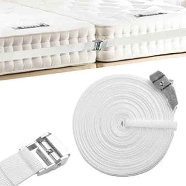 33-Foot Long Twin Bed Connector, 2 Inch Wider Mattress Straps Hold Split King,Mattress Splicer, Adjustable Heavy Duty Metal Buckle, Extra Wide Rugged and Durable Without Warping Harmless to Mattress