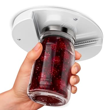 Under Cabinet Lid Jar Opener - for Weak Hands and Seniors with Arthritis - Heavy Duty, Allows to Easily Unscrew Any-Size Lid - Effortless Bottle & Can Opener for your Kitchen