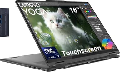 Lenovo Yoga 7i 2-in-1 16" FHD 2K Touchscreen Laptop, Intel Core Ultra 7 155U, 16GB RAM 1TB SSD, Backlit Keyboard, Fingerprint Reader, Wi-Fi 6E, Bluetooth 5.3, Webcam, Windows 11 Home, Storm Grey