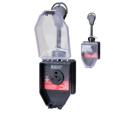 Progressive Industries SSP-30XL Portable RV Smart Surge Protector, Black, 30 Amp