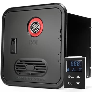Andeman RV Tankless Water Heater 55,000 BTU 2.9GPM Instant Hot Water System with Remote & 15x15inch Door - 12V DC Power, CSA Certified, Easy Installation for Motorhomes/Campers/Trailers (Black)