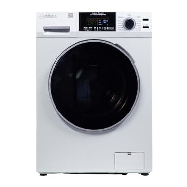 Equator All-in-One Compact Washer Dryer Combo, Vented & Ventless Convertible, 1.62 Cu.Ft, Sanitize, Allergen & PET Cycle, 110V, for Apartment, Condo, RV, Tiny Home & Small Spaces (White)