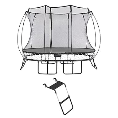 Springfree Trampoline 8 ft x 11 ft Medium Oval + FlexrStep V2 Bundle – Springless Fun with Adjustable and Lock Restrict Ladder Attachment Accessories