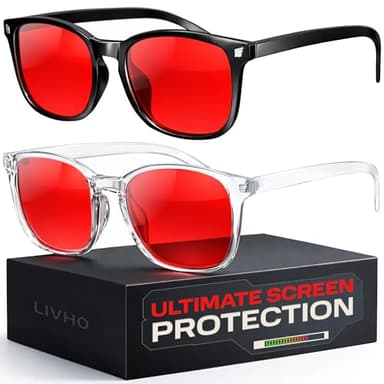 livho High Tech Blue Light Glasses - Advanced Blue Light Blocking Computer Glasses - Screen Fatigue & UV Protection