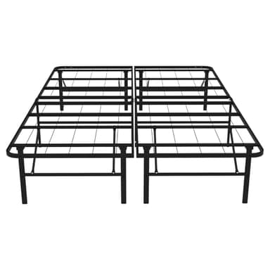 FurniEdge 14 Inch Foldable Full Size Bed Frame, Heavy Duty Metal Platform Bed with Underbed Storage, Noise Free, Tool-Free Easy Assembly, No Box Spring Required