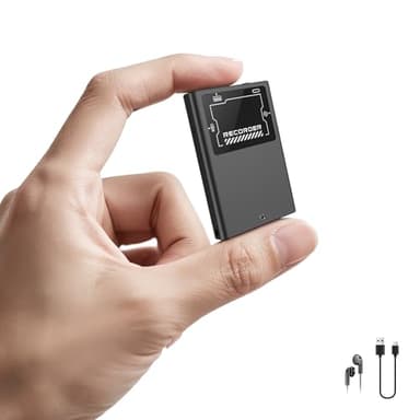 72GB Magnetic Voice Activated Recording Device - BUKUCCETA (9800 Hour) Digital Voice Recorder with AI Noise Reduction, Portable Audio Recorder for Lectures, Meetings, and Interviews