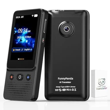 Language Translator Device, Voice Ai Translator Device T21 Wi-Fi Available, Two-Way 138 Languages 2026 Instant Translator Offline Recording Photo Translation Device for Business Travel Study