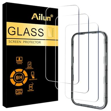 Ailun 3 Pack for iPhone Air Screen Protector [6.5 inch] with Installation Frame, Tempered Glass, Sensor Protection, Dynamic Island Compatible, Case Friendly