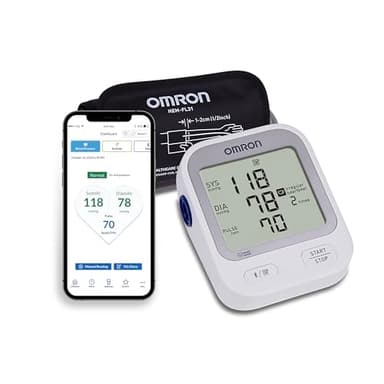 OMRON Silver Blood Pressure Monitor for Home Use & Upper Arm Blood Pressure Cuff - #1 Doctor & Pharmacist Recommended Brand - Clinically Validated - Connect App