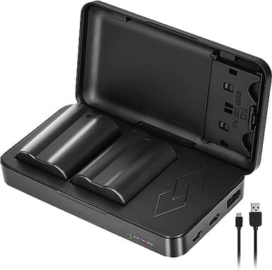 JYJZPB 2 Pack EN-EL15C Batteries and Charger Case for Nikon D7500, D750, Z8, Z7, Z6, ZR, Z6 ii, Z6iii, Z7ii, Z5, D500, D600, D610, D810, D800, D800E, D710E, D850, D7000, D7100, D7200 Camera