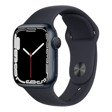 Apple Watch Series 7 (GPS, 45mm) Midnight Aluminum Case with Midnight Sport Band (Renewed)