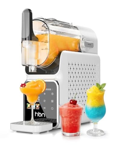 HBN Slushie Machine for Home No Ice Needed, Slushy Machine Frozen Drink Maker 88oz, Self-Cleaning, 6 Presets for Margaritas, Cocktails, Milkshakes and More, Perfect for Family Gathering, Summer Party