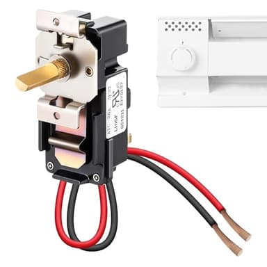 Feekoon Built in Thermostat Compatible with Cadet, Electric Baseboard Heater Thermostat, 22 Amp, 240/208/120 Volt(1 Pack,Single Pole)