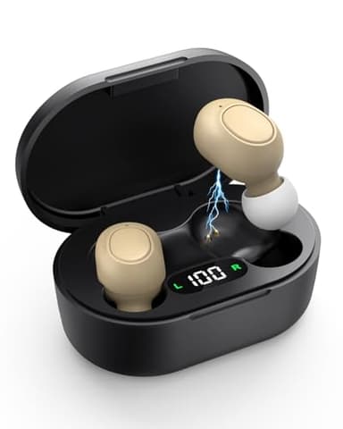 Hearing Aids for Seniors - Hearing Aid Rechargeable for Hearing Loss with Intelligent Noise Reduction,Invisible Audien Hearing Amplifier with Volume Control and Portable Charging Case（black）