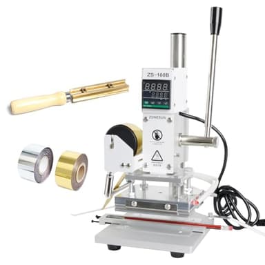 ZONEPACK ZS-100B Dual Use Hot Foil Stamping Machine Manual Bronzing Machine Pencils Leather Embossing Machine