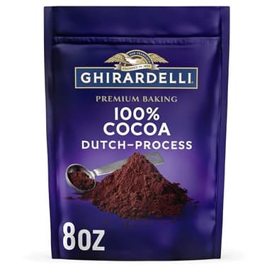 GHIRARDELLI Premium Baking Cocoa 100% Cocoa Dutch Process Unsweetened Cocoa Powder – Gourmet Baking Cocoa for Brownies, Cakes, Cookies & Smoothies, 8 oz Bag