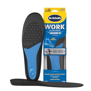 Dr. Scholl's Work All-Day Superior Comfort Insoles (with) Massaging Gel, Men, 1 Pair, Trim to Fit