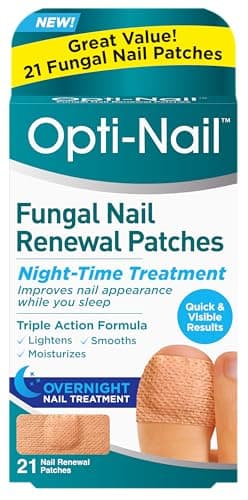Opti-Nail Fungal Nail Renewal Patches - 21 Patches, Night-Time Treatment Improves Nail Appearance While You Sleep
