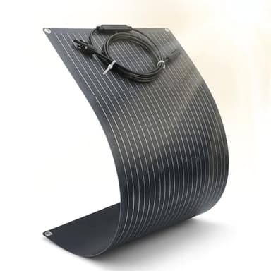 Holdwell S 200W Flexible Solar Panel, 23% High-Efficiency Solar Panel Semi-Flexible Panel, 180-240° Lightweight Bendable for Curved RV, Boat, Camping,Van Surfaces