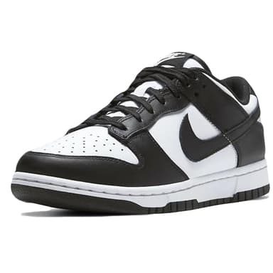 Nike Dunk Low Retro Mens Basketball Shoes, White Black White, 9.5 US