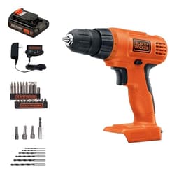 BLACK+DECKER 20V MAX POWERCONNECT Power Drill Cordless Drill Driver Electric Screwdriver with 30 Piece Bit Set and Drivers Kit, Battery and Charger Included (LD120VA)