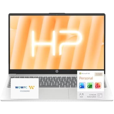 HP 15.6" Business Laptop Computer with Microsoft 365 • 2026 Edition • Copilot AI • Intel 4-Core N100 CPU • 1.1TB Storage (1TB OneDrive + 128GB UFS) • Windows 11 • w/o Mouse