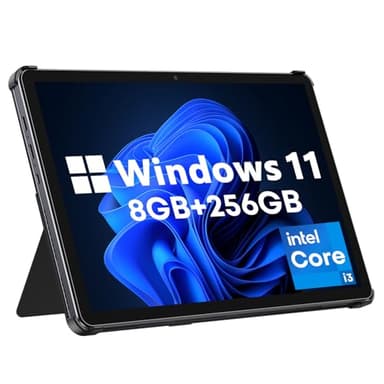 CHUWI Windows 11 Tablet 10.1'', 8GB RAM 256GB SSD, Intel Core i3 (3.9GHz), Expandable to 2TB, Windows Tablet PC, IPS HD Touchscreen, 4K HDMI, 5MP AF Camera, WiFi 6, BT5.3, USB3.2, with Case