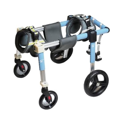4 Wheel Dog Wheelchair, Adjustable Leg Brace ，for Front & Back Legs, Full Support Mobility Aid ，for Rear Injured Dogs(M)