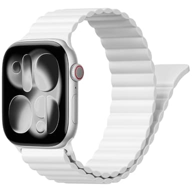 Magnetic Sport Bands for Apple Watch Band 40mm 38mm 41mm 42mm 44mm 45mm 46mm iWatch bands for Women Men,Silicone Loop Strap Wristband for Apple Watch Series 11 10 9 8 7 6 5 4 3 SE 3/2nd Ultra/3/2 49mm
