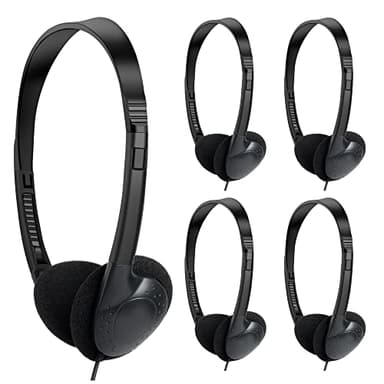 YFSFQS Kids Headphones Bulk 30 Pack for School Students Children Teen Boys Girls, Wholesale Headphones for Classroom Earphones,Group Learning, Computer Lab, Library, Online Lesson and Testing (Black)