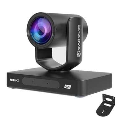 AVKANS AI Auto Tracking NDI PTZ Camera, 4K Zoom Live Streaming HDMI SDI PTZ Camera for Church Worship and Live Event (Black 4K AI Tracking)
