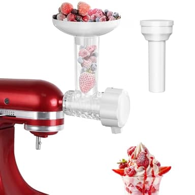 LETOMS Frozen Fruit Soft Serve Maker for Kitchenaid Mixer, Dairy-Free Ice Cream Maker Attachment, Frozen Yogurt and Dessert Machine, Dishwasher Safe