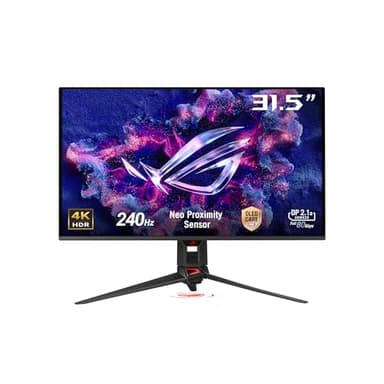 ASUS ROG Swift 32” 4K OLED Gaming Monitor (PG32UCDMR) ― 4K (3840 x 2160), QD-OLED, 240Hz, 0.03ms, G-SYNC Compatible, 99% DCI-P3, USB-C 90W, DisplayWidget, DisplayPort 2.1, 3 yr Warranty