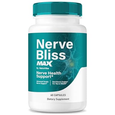 Nerve Bliss Max – Official Nervebliss for Neuropathy Capsules with a Natural Blend for Daily Comfort and Overall Nerve Health Support, Just 2 Easy-to-Swallow Pills a Day (60 Capsules)