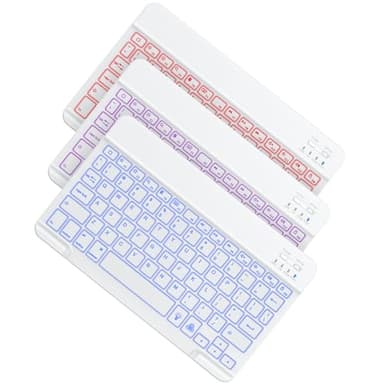 OMOTON Bluetooth Keyboard, Backlight Wireless Rechargeable Keyboard for iPad, iPad Pro, iPad mini, iPad Air with Illuminated LED (White)