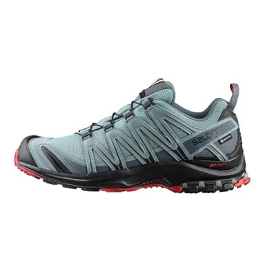 Salomon Men’s XA PRO 3D Gore-Tex Waterproof Trail Running Shoes - Lead/Black/Barbados Cherry - 11