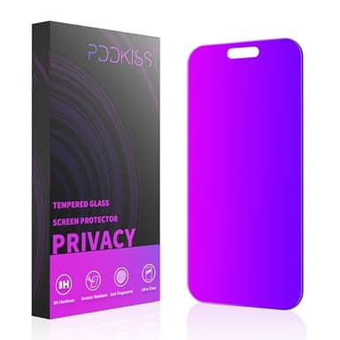 PDDKISS Compatible for iPhone 17 Air Privacy Screen Protector 6.5 Inch, Purple Gradient Anti Spy Anti Blue Light HD Tempered Glass Easy Installation