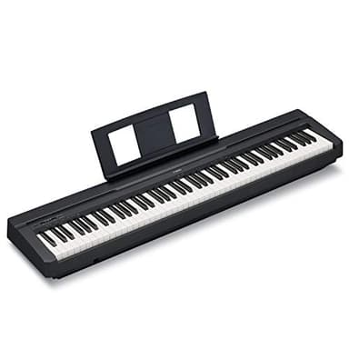 Yamaha 88-Key Weighted Portable Digital Piano Keyboard with Music Rest, Sustain Foot Switch, Built-in Speakers, USB Connectivity, Black (P45B)