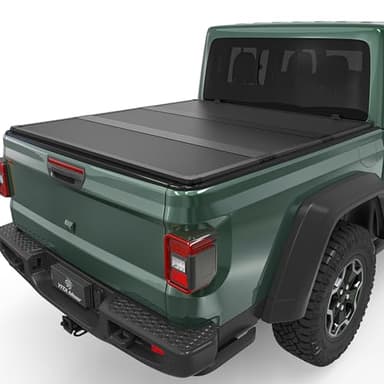 YITAMOTOR Tailored FRP Hard Tri-Fold Truck Bed Tonneau Cover Fits for Jeep Gladiator 2020 2021 2022 2023 2024 2025 2026 5ft Bed JT w/or w/o Trail Rail System, Effortless Installation