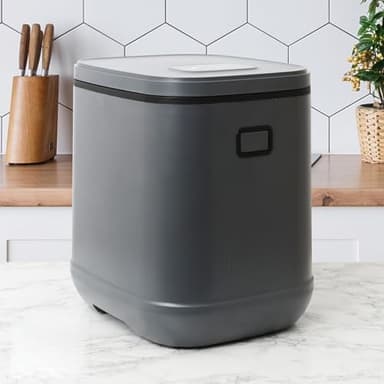 The Lab Made LMCM Electric Food Composter – 24-Hour Kitchen Recycler, Odorless, Meat & Dairy Safe, Quiet Low Noise, 3.5L Capacity Indoor Compost Machine, Turn Food Waste into Fertilizer, Gray