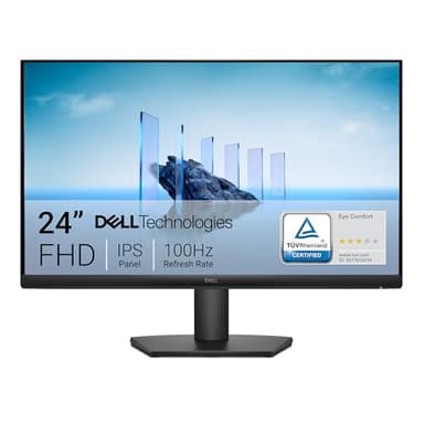 Dell 24 Monitor - SE2425HM - 23.8-inch Full HD (1920x1080) 16:9 100Hz Display, IPS Panel, 16.70 Million Colors, Anti-Glare, 1 HDMI / 1 VGA Port, TÜV Rheinland 3-Star*, Comfortview Plus - Black