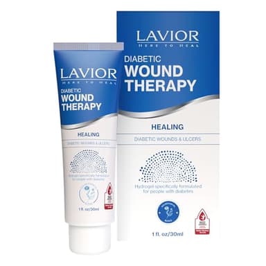 LAVIOR Diabetic Wound Therapy 1oz – Natural Botanical Hydrogel for Cuts, Scrapes, Ulcers, CGM Site & Deep Wounds – Fast Healing – Inula Viscosa – ADA Endorsed, Podiatrist Tested, Vegan, Made in USA