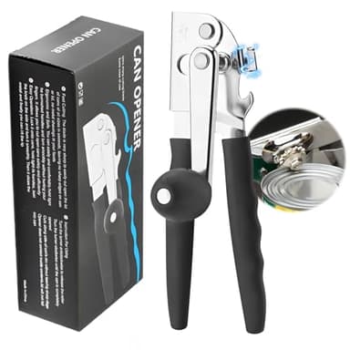Roryimke Commercial Can Opener Manual Heavy Duty Stainless Steel Handheld Smooth Edge Can Opener for Seniors for Kitchen